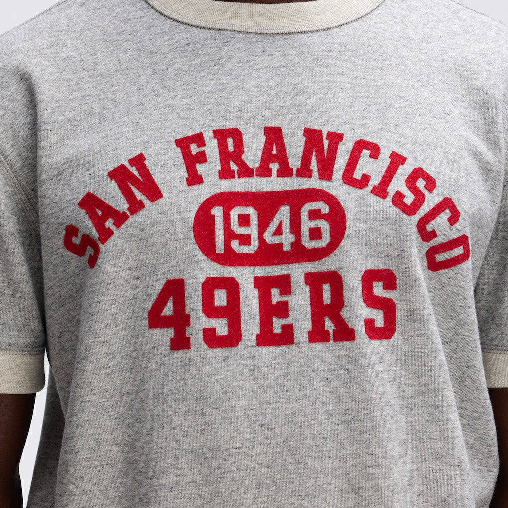 San Francisco 49ers IconicFleece Short Sleeve Sweatshirt - Heather Gray cheap