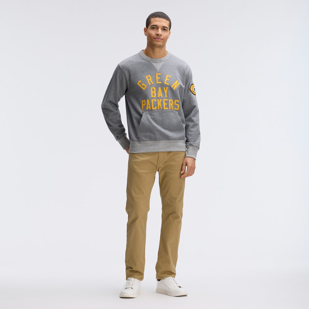 Green Bay Packers IconicFleece Pocket Sweatshirt - Athletic Heather Gray for sale