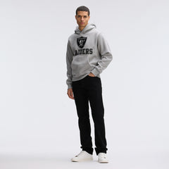 Las Vegas Raiders IconicFleece Flocked Hoodie - Heather Gray online