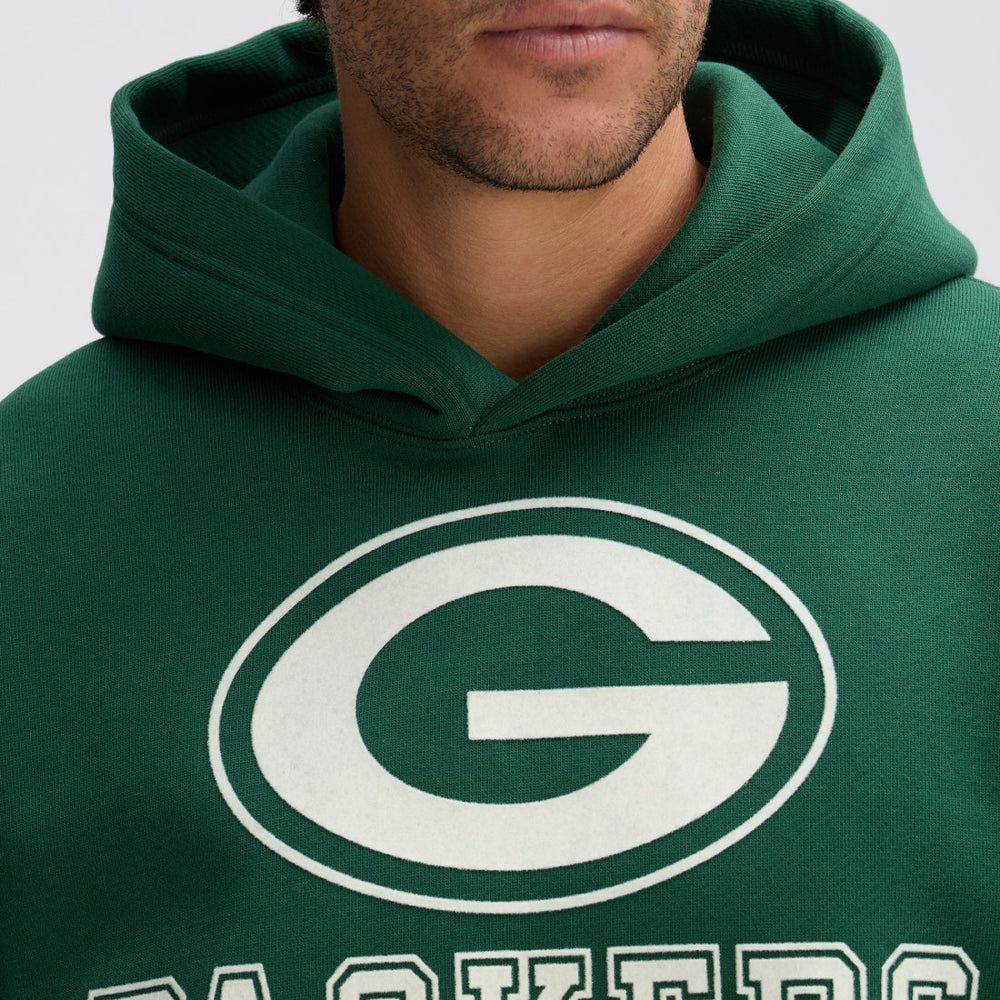 Green Bay Packers IconicFleece Flocked Hoodie - Green discount