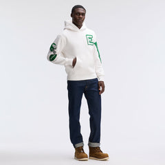 Philadelphia Eagles IconicFleece Letterman Hoodie - Oatmeal for sale