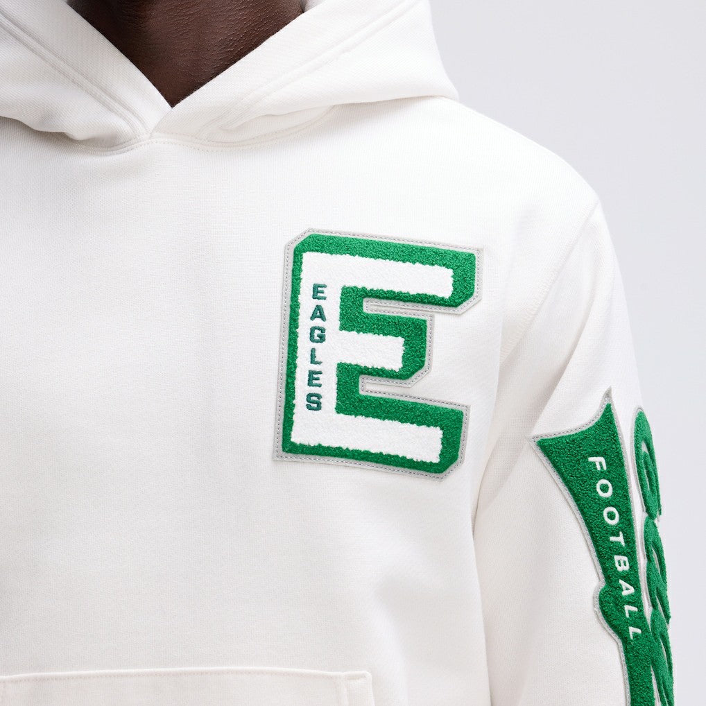 Philadelphia Eagles IconicFleece Letterman Hoodie - Oatmeal for sale
