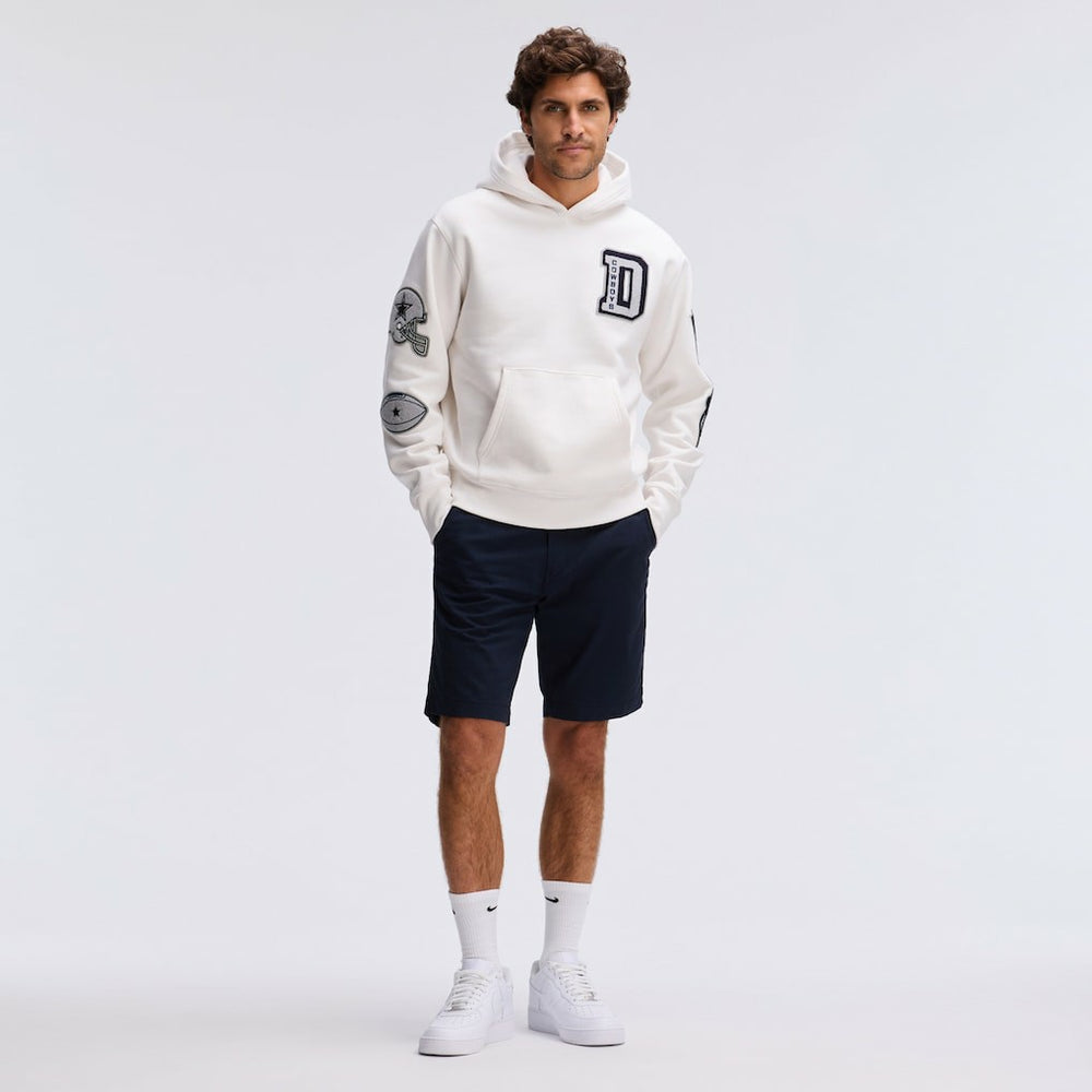 Dallas Cowboys IconicFleece Letterman Hoodie - Oatmeal online