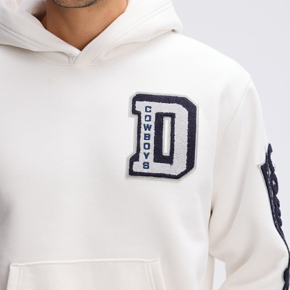 Dallas Cowboys IconicFleece Letterman Hoodie - Oatmeal online