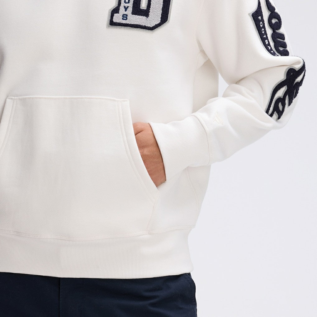 Dallas Cowboys IconicFleece Letterman Hoodie - Oatmeal online