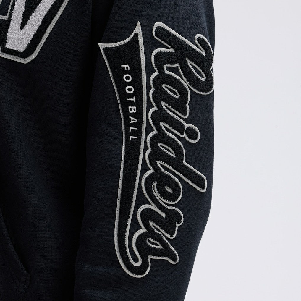 Las Vegas Raiders IconicFleece Letterman Hoodie - Black on sale