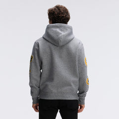 Green Bay Packers IconicFleece Letterman Hoodie - Athletic Heather Gray sale