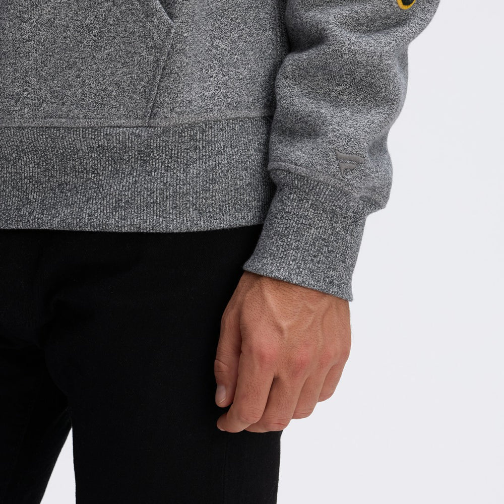 Green Bay Packers IconicFleece Letterman Hoodie - Athletic Heather Gray sale