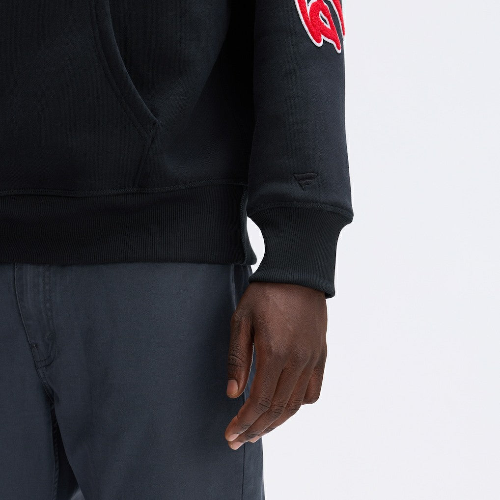 Kansas City Chiefs IconicFleece Letterman Hoodie - Black outlet