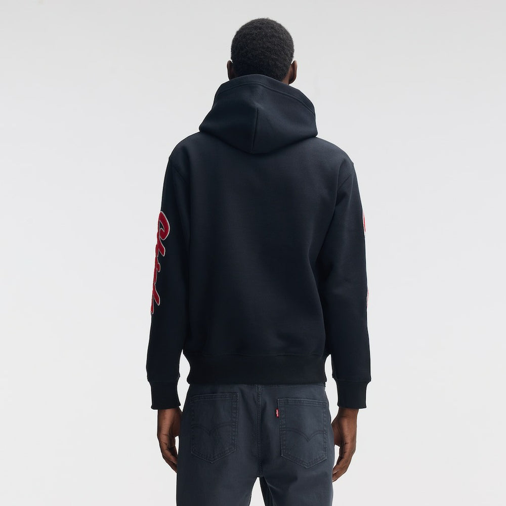 Kansas City Chiefs IconicFleece Letterman Hoodie - Black outlet