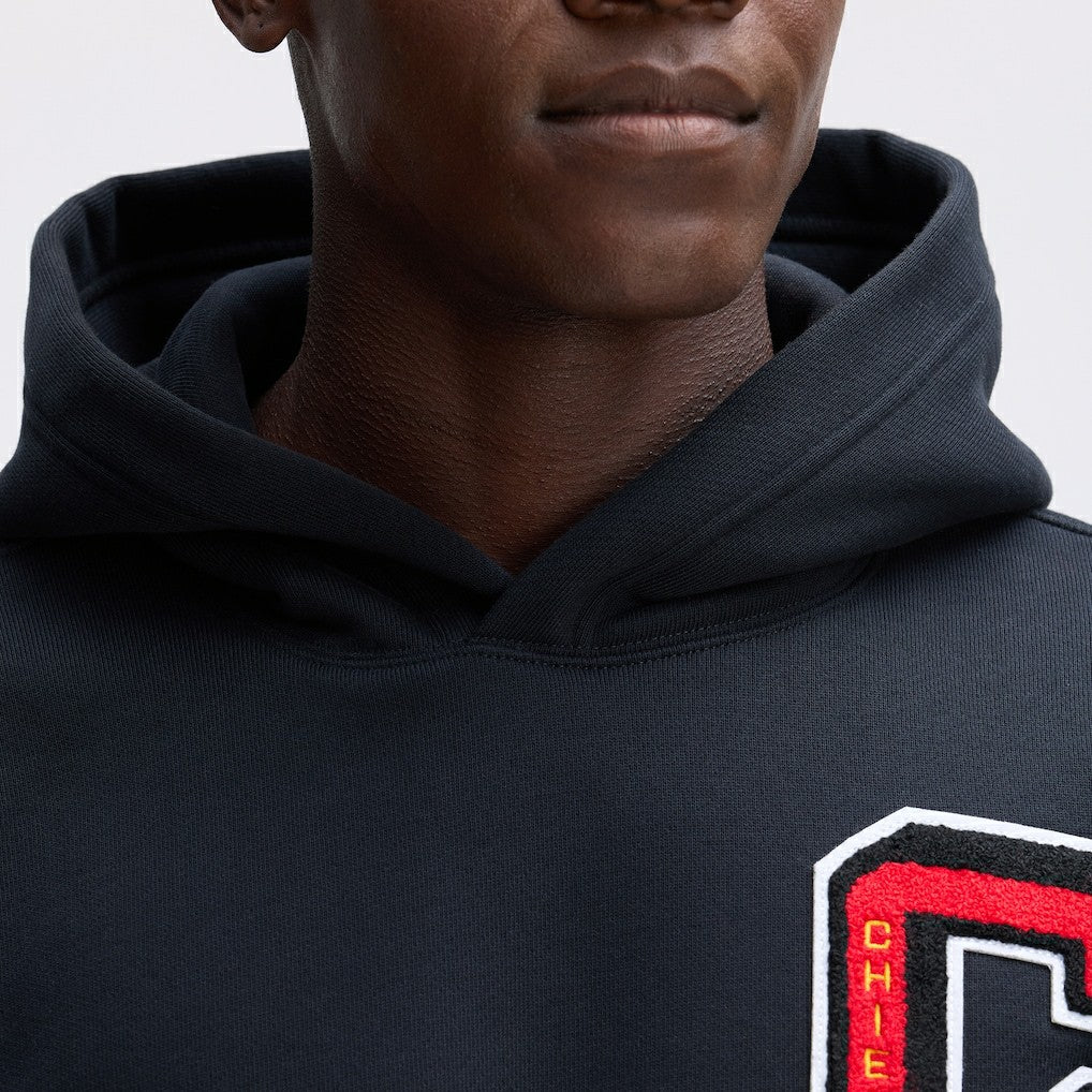 Kansas City Chiefs IconicFleece Letterman Hoodie - Black outlet