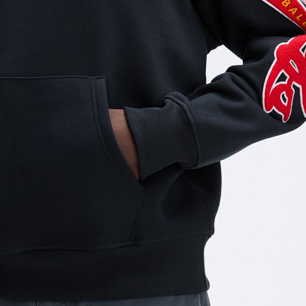 Kansas City Chiefs IconicFleece Letterman Hoodie - Black outlet