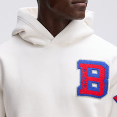 Buffalo Bills IconicFleece Letterman Hoodie - Oatmeal for sale