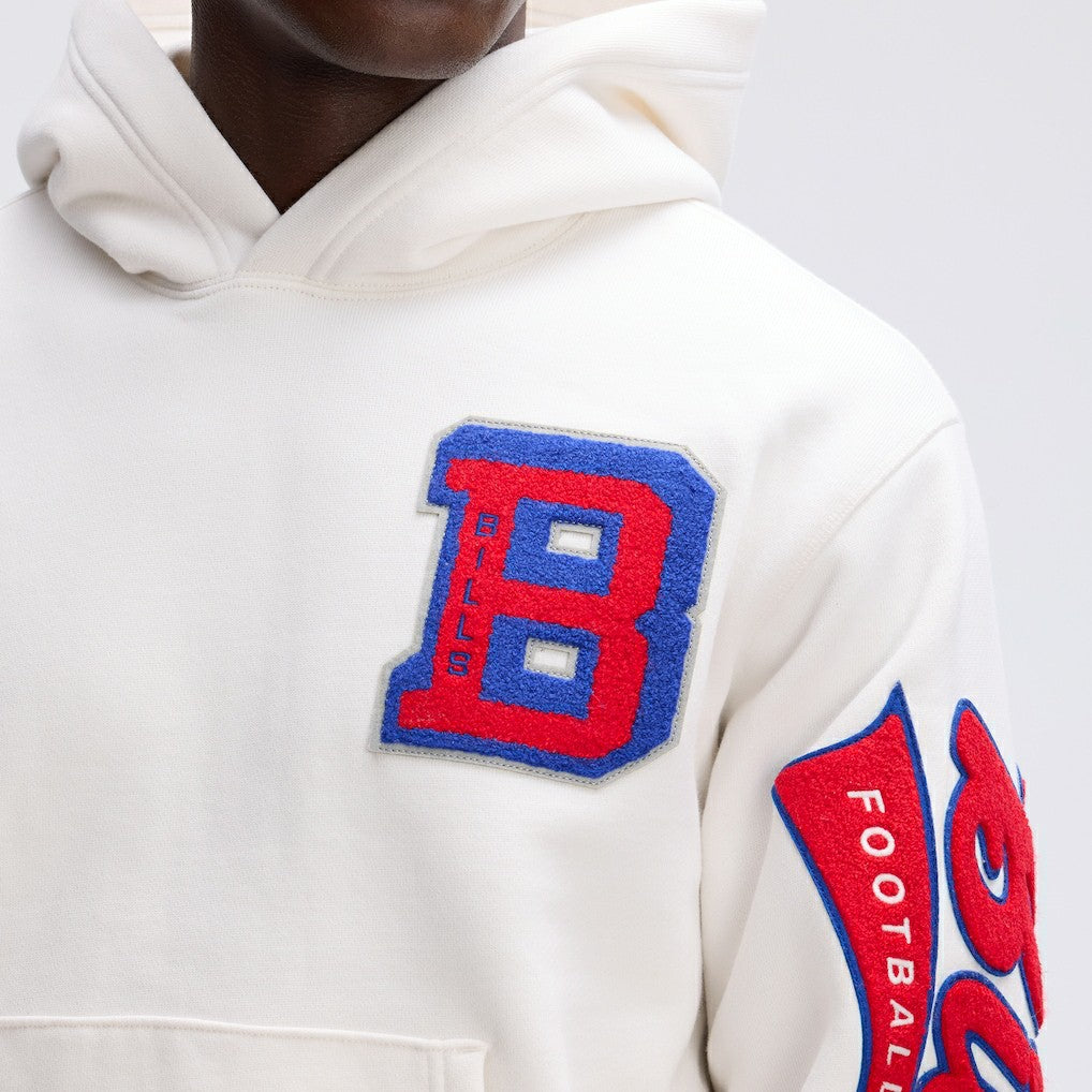 Buffalo Bills IconicFleece Letterman Hoodie - Oatmeal for sale