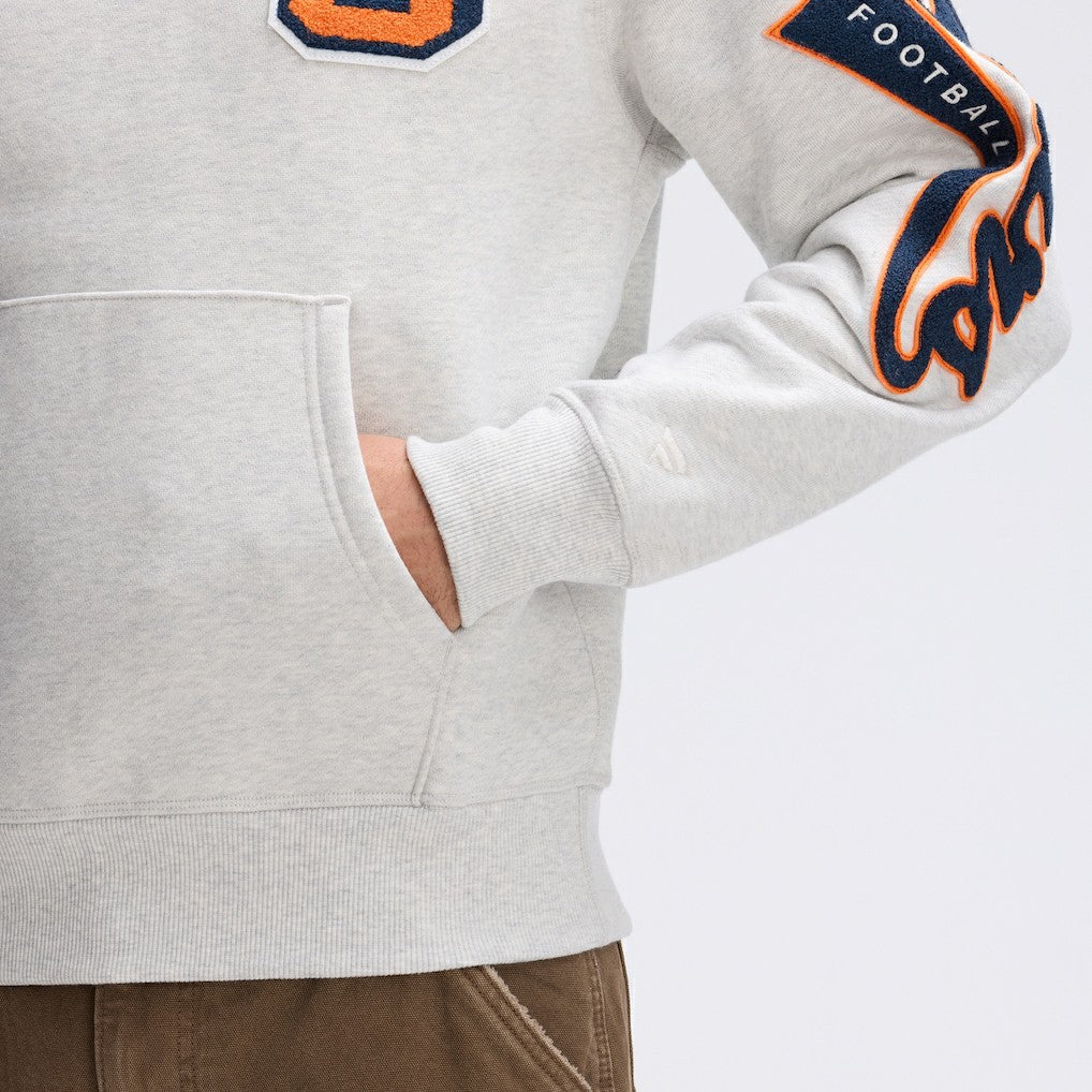Chicago Bears IconicFleece Letterman Hoodie - Heather Gray cheap