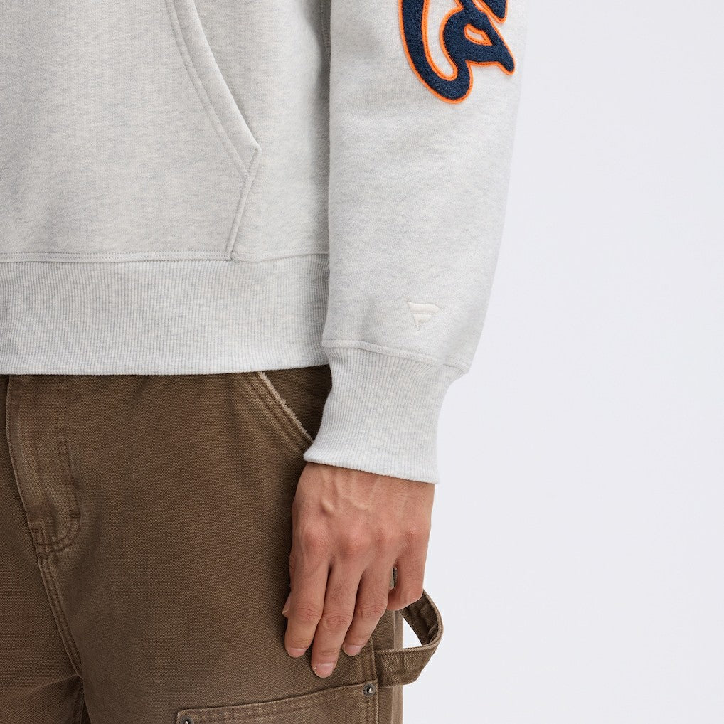 Chicago Bears IconicFleece Letterman Hoodie - Heather Gray cheap