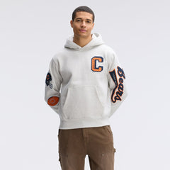 Chicago Bears IconicFleece Letterman Hoodie - Heather Gray cheap