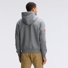 San Francisco 49ers IconicFleece Letterman Hoodie - Athletic Heather Gray for sale