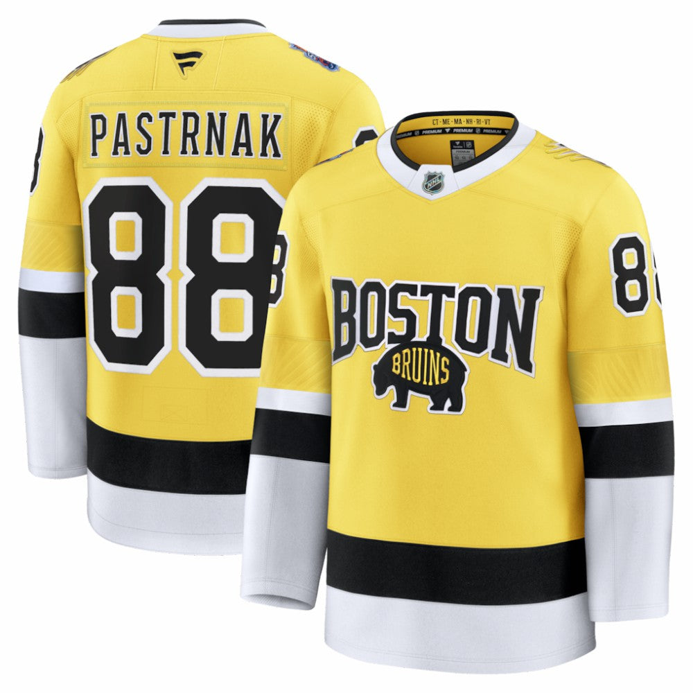 David Pastrnak Boston Bruins Fanatics 2026 NHL Stadium Series Premium Jersey - Gold Jerseys