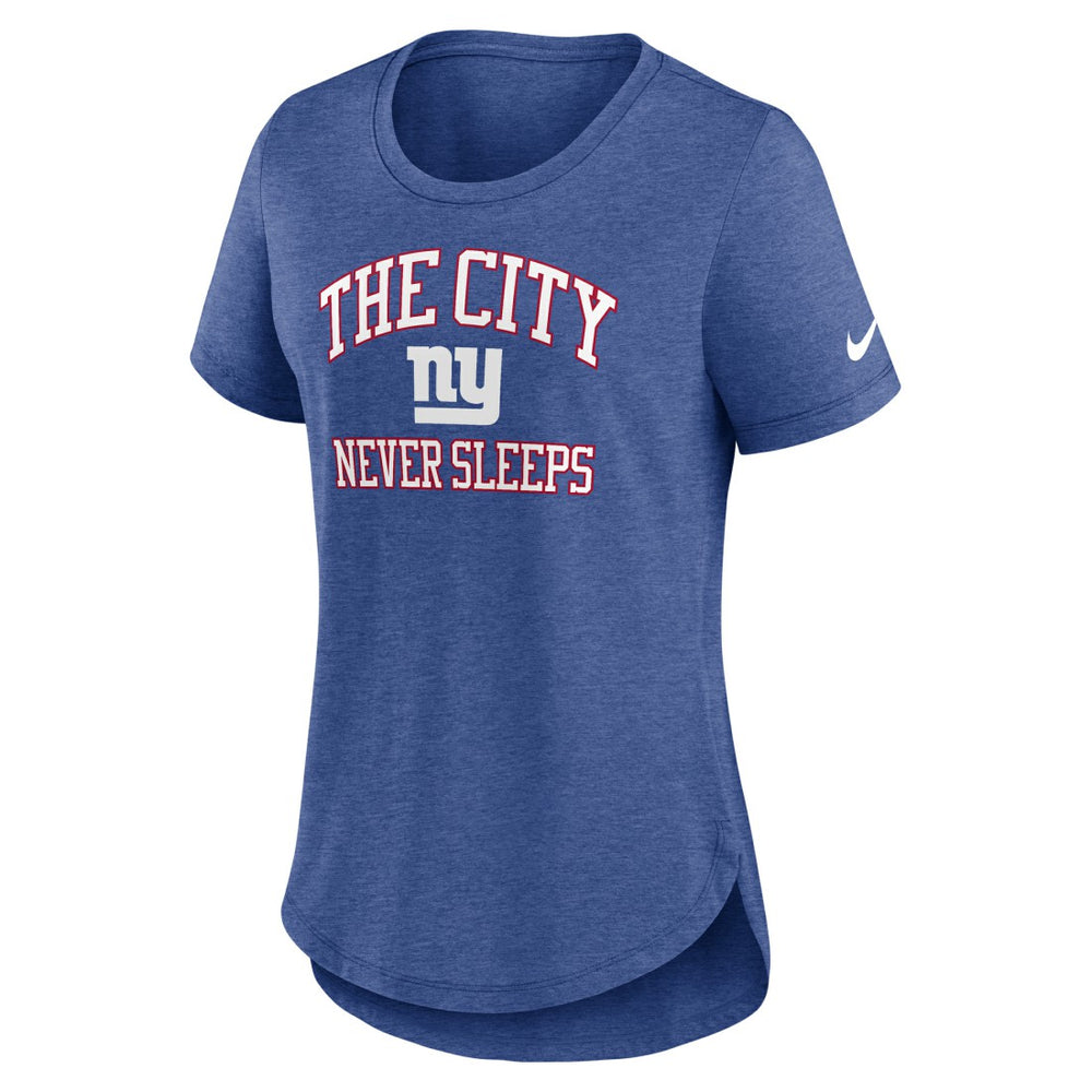 New York Giants Women's The City Never Sleeps Tri-Blend T-Shirt - Heather Blue online