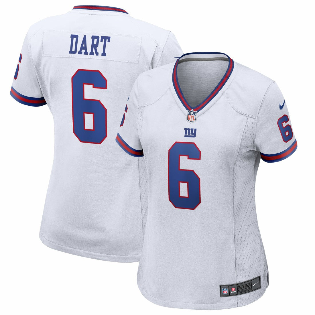 Jaxson Dart New York Giants Women's Alternate Vintage White Game Jersey - White on sale