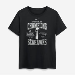 Seattle Seahawks Women's Super Bowl LX Champions Locker Room Trophy Collection T-Shirt - Black discount