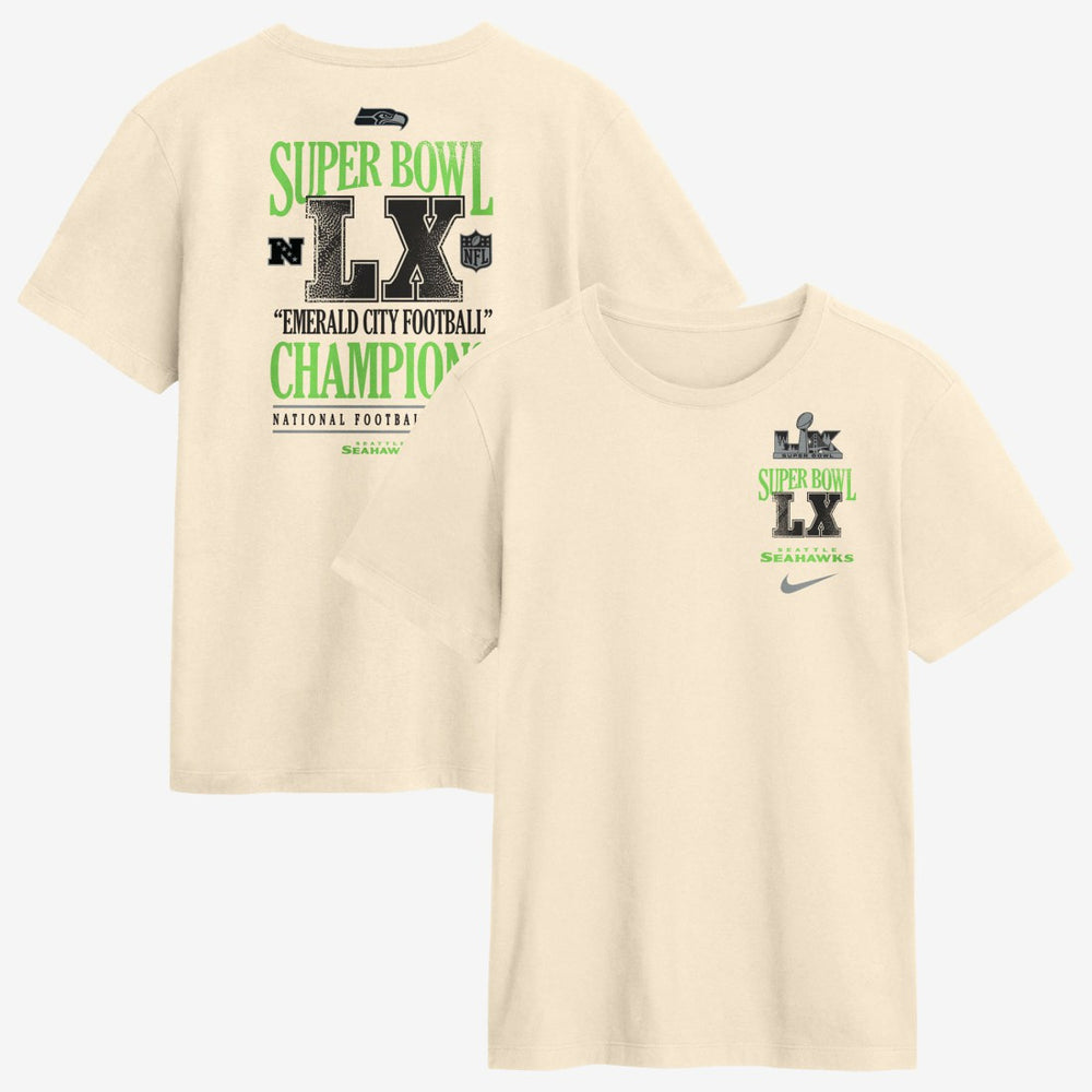 Seattle Seahawks Super Bowl LX Champions Long Ball T-Shirt - Natural sale
