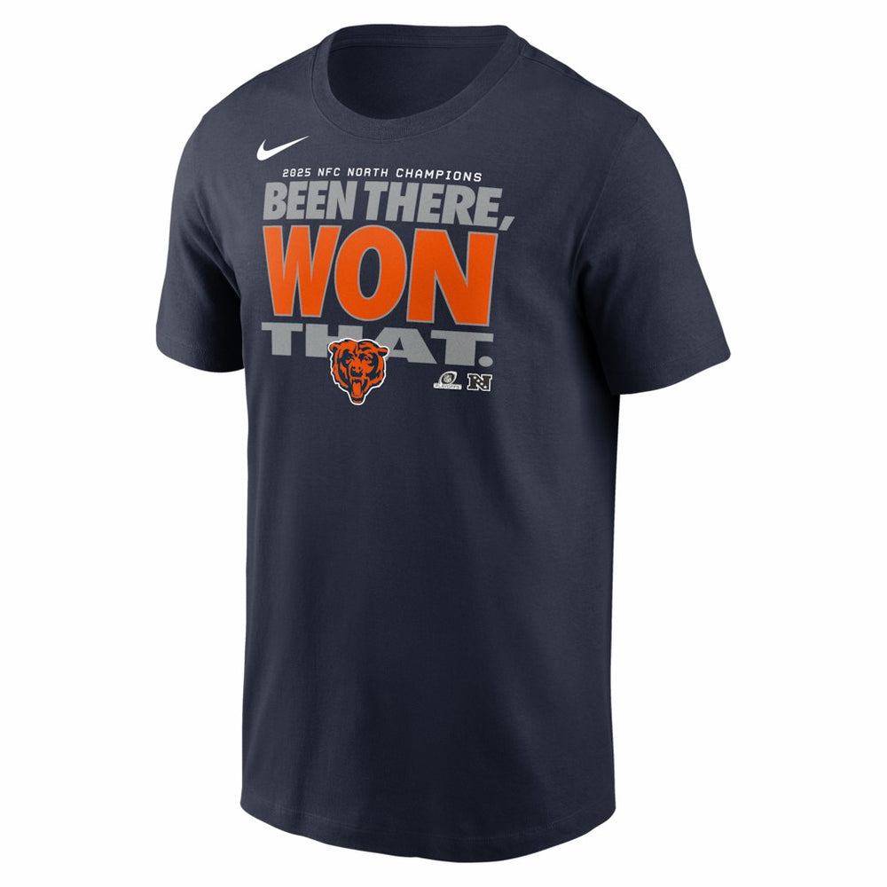 Chicago Bears 2025 NFC North Division Champions Locker Room Trophy Collection T-Shirt - Navy discount
