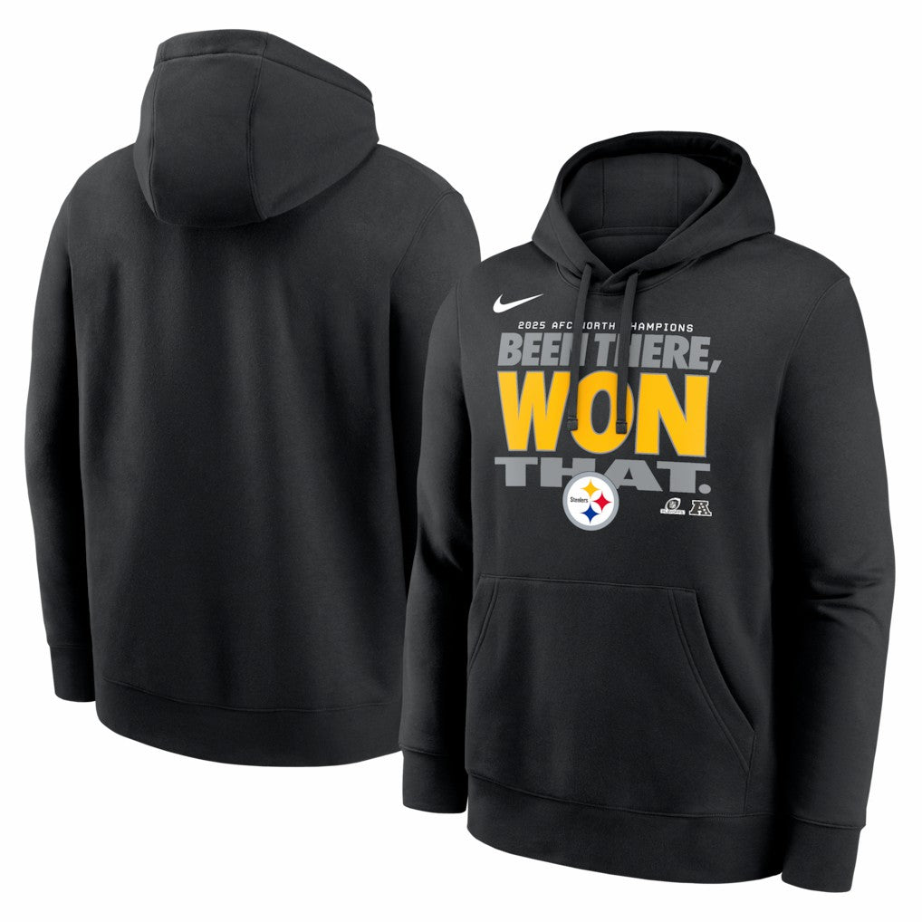 Pittsburgh Steelers 2025 AFC North Division Champions Locker Room Trophy Collection Hoodie - Black outlet