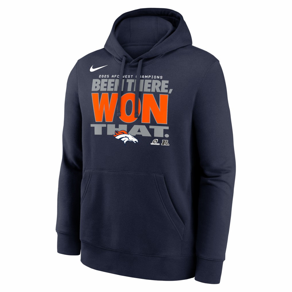 Denver Broncos 2025 AFC West Division Champions Locker Room Trophy Collection Hoodie - Navy discount