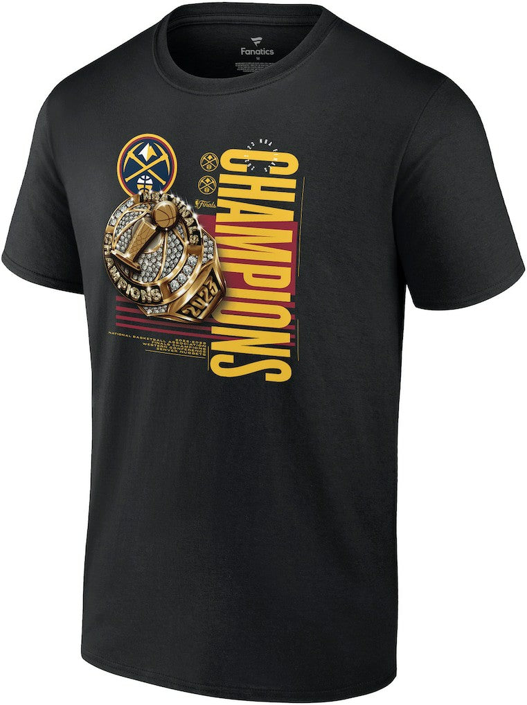 Denver Nuggets 2023 NBA Finals Champions Slam Bling Ring T-Shirt - Black outlet