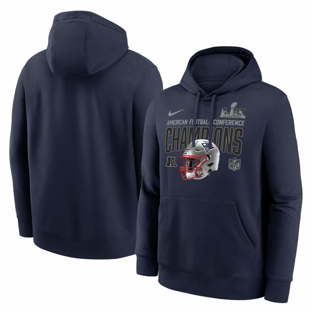 New England Patriots 2025 AFC Champions Glory Shield Hoodie - Navy online