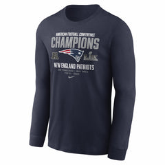New England Patriots 2025 AFC Champions Team Nation Long Sleeve T-Shirt - Navy discount