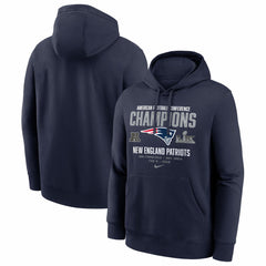 New England Patriots 2025 AFC Champions Team Nation Hoodie - Navy for sale