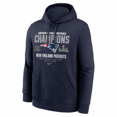 New England Patriots 2025 AFC Champions Team Nation Hoodie - Navy for sale