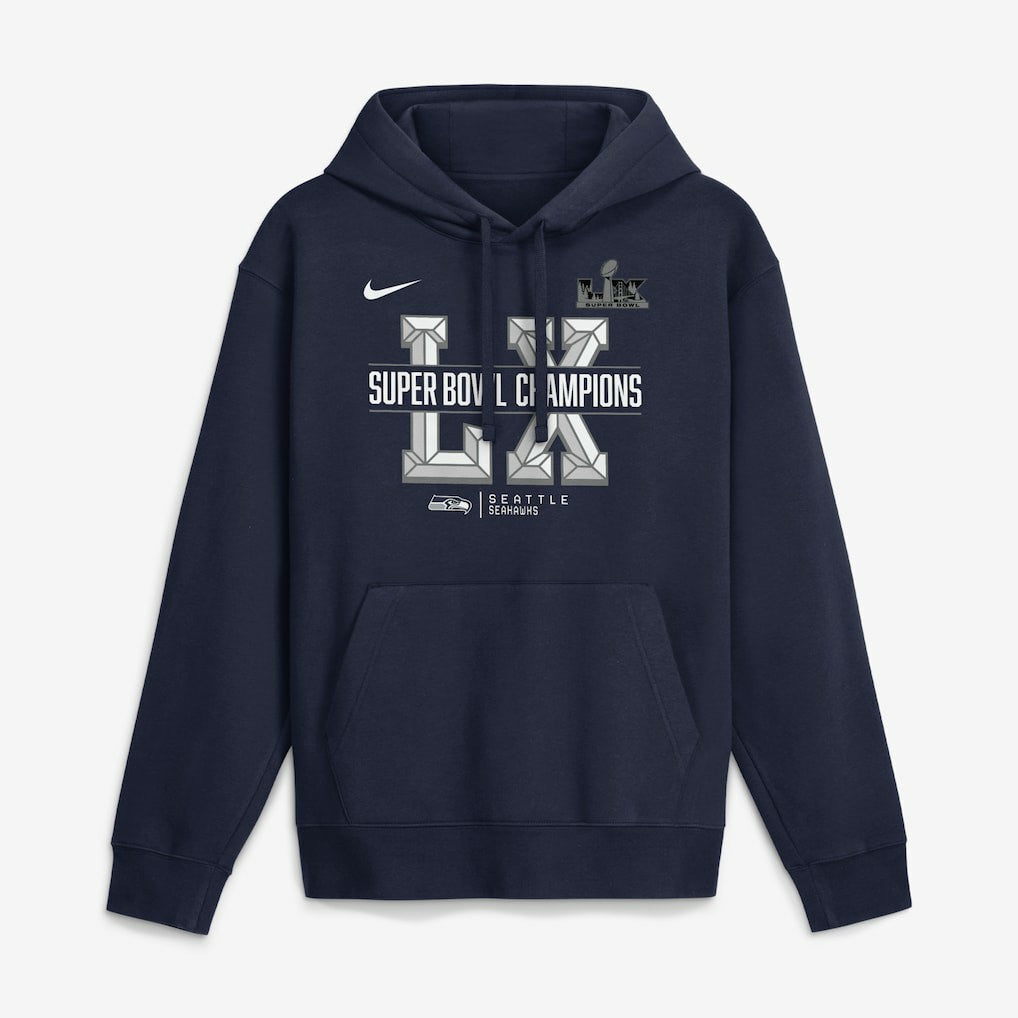 Seattle Seahawks Super Bowl LX Champions Sacrifice Hoodie - College Navy outlet