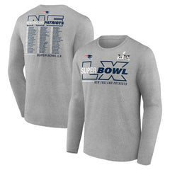 New England Patriots Super Bowl LX Roster Long Sleeve T-Shirt - Heather Gray online