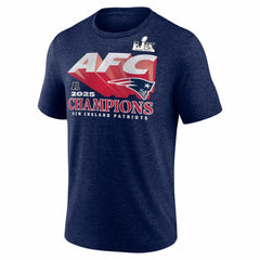 New England Patriots 2025 AFC Champions Quick Pass Tri-Blend T-Shirt - Heather Navy online