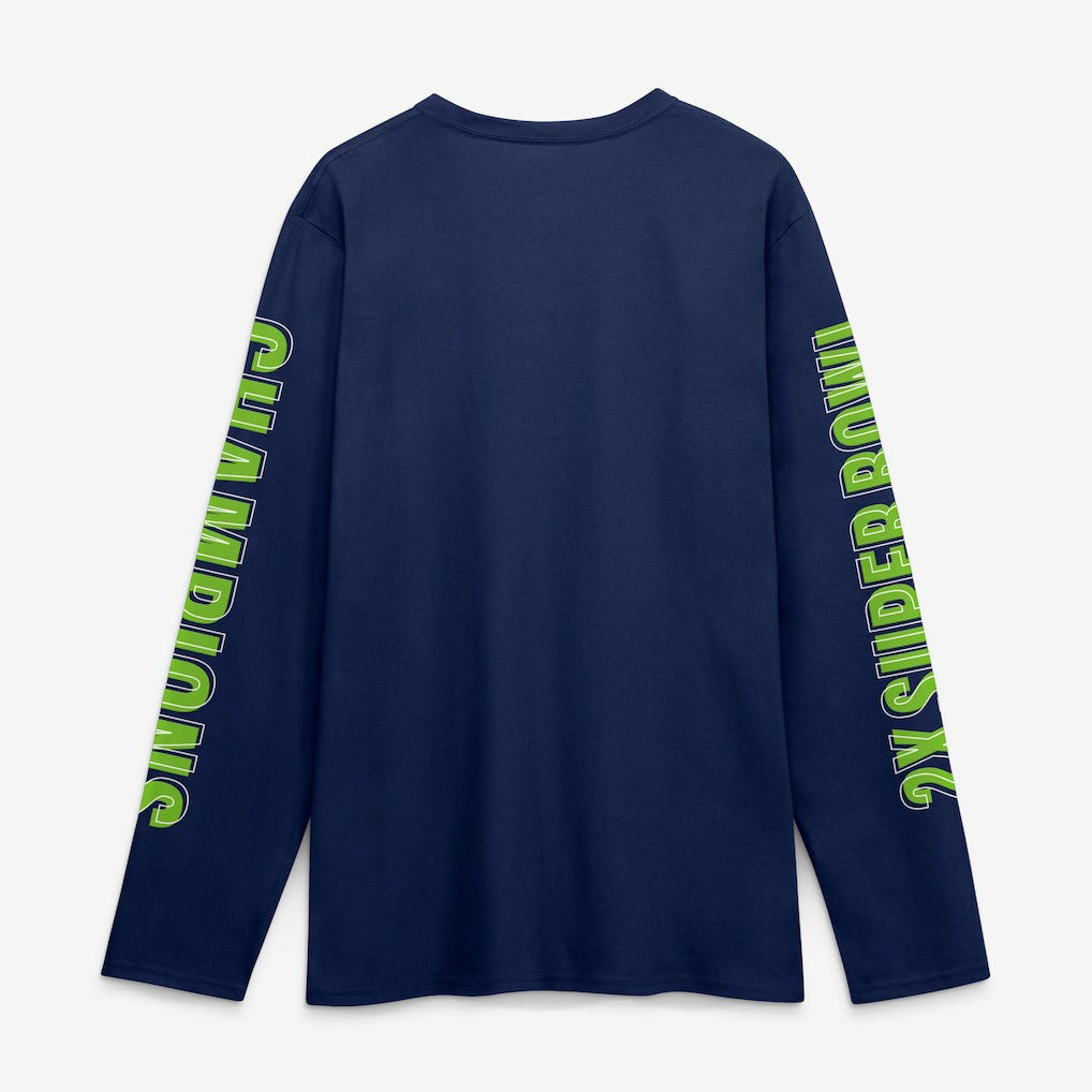 Seattle Seahawks Super Bowl LX Champions Own The Moments Long Sleeve T-Shirt - College Navy for sale