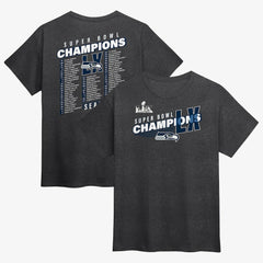 Seattle Seahawks Super Bowl LX Champions Best Teammates Roster T-Shirt - Heather Charcoal for sale