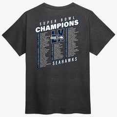 Seattle Seahawks Super Bowl LX Champions Best Teammates Roster T-Shirt - Heather Charcoal for sale