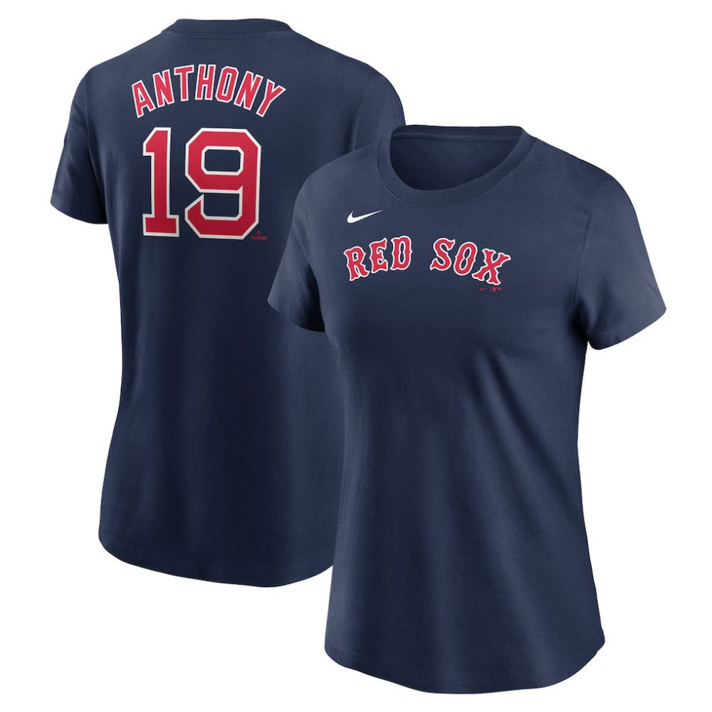 Roman Anthony Boston Red Sox Women's Cooperstown Collection Fuse Name & Number T-Shirt Navy