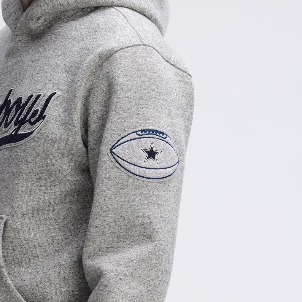 Dallas Cowboys IconicFleece Tipped Hoodie - Heather Gray on sale