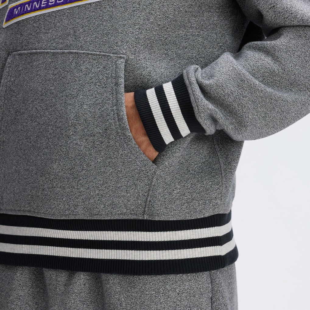 Minnesota Vikings IconicFleece Tipped Hoodie - Athletic Heather Gray on sale