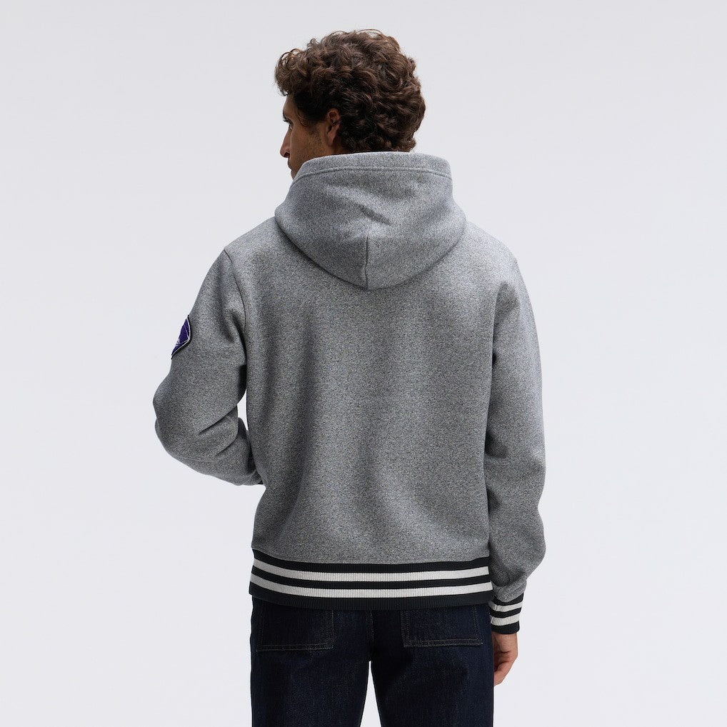 Baltimore Ravens IconicFleece Tipped Hoodie - Athletic Heather Gray on sale