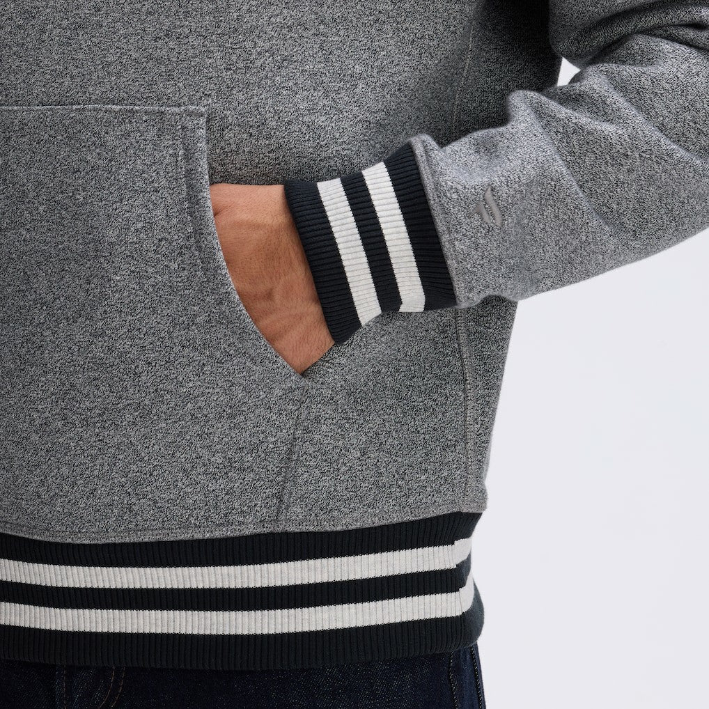 Baltimore Ravens IconicFleece Tipped Hoodie - Athletic Heather Gray on sale