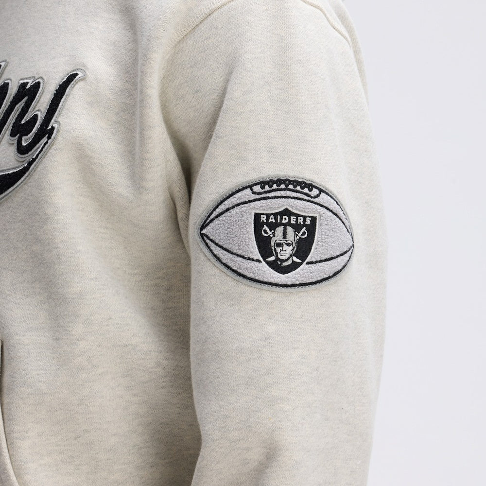 Las Vegas Raiders IconicFleece Tipped Hoodie - Oatmeal on sale