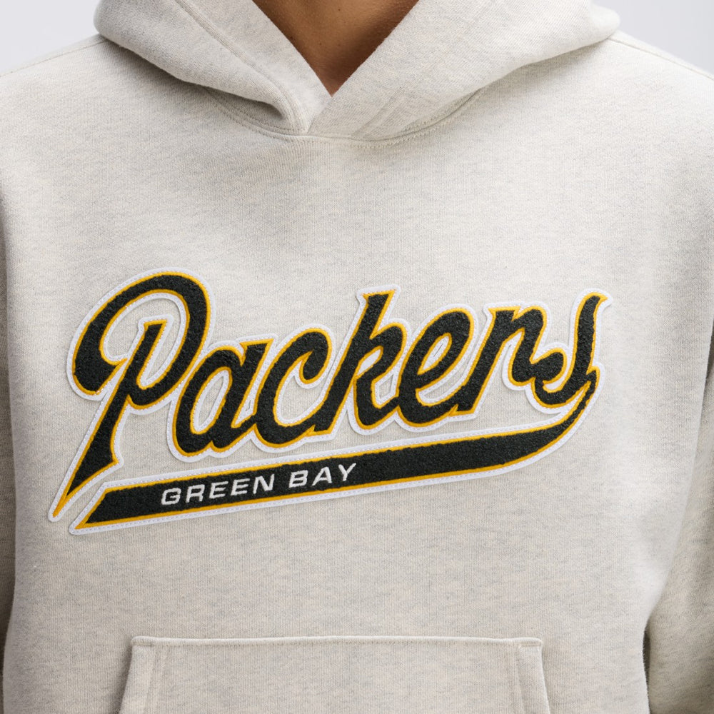 Green Bay Packers IconicFleece Tipped Hoodie - Oatmeal cheap