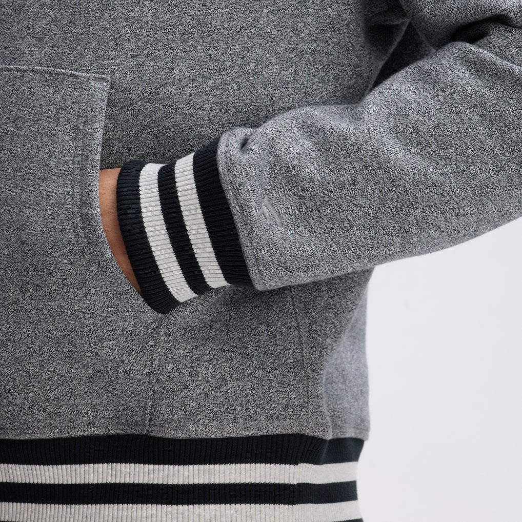 Kansas City Chiefs IconicFleece Tipped Hoodie - Athletic Heather Gray sale
