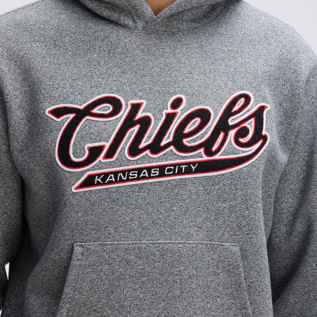Kansas City Chiefs IconicFleece Tipped Hoodie - Athletic Heather Gray sale